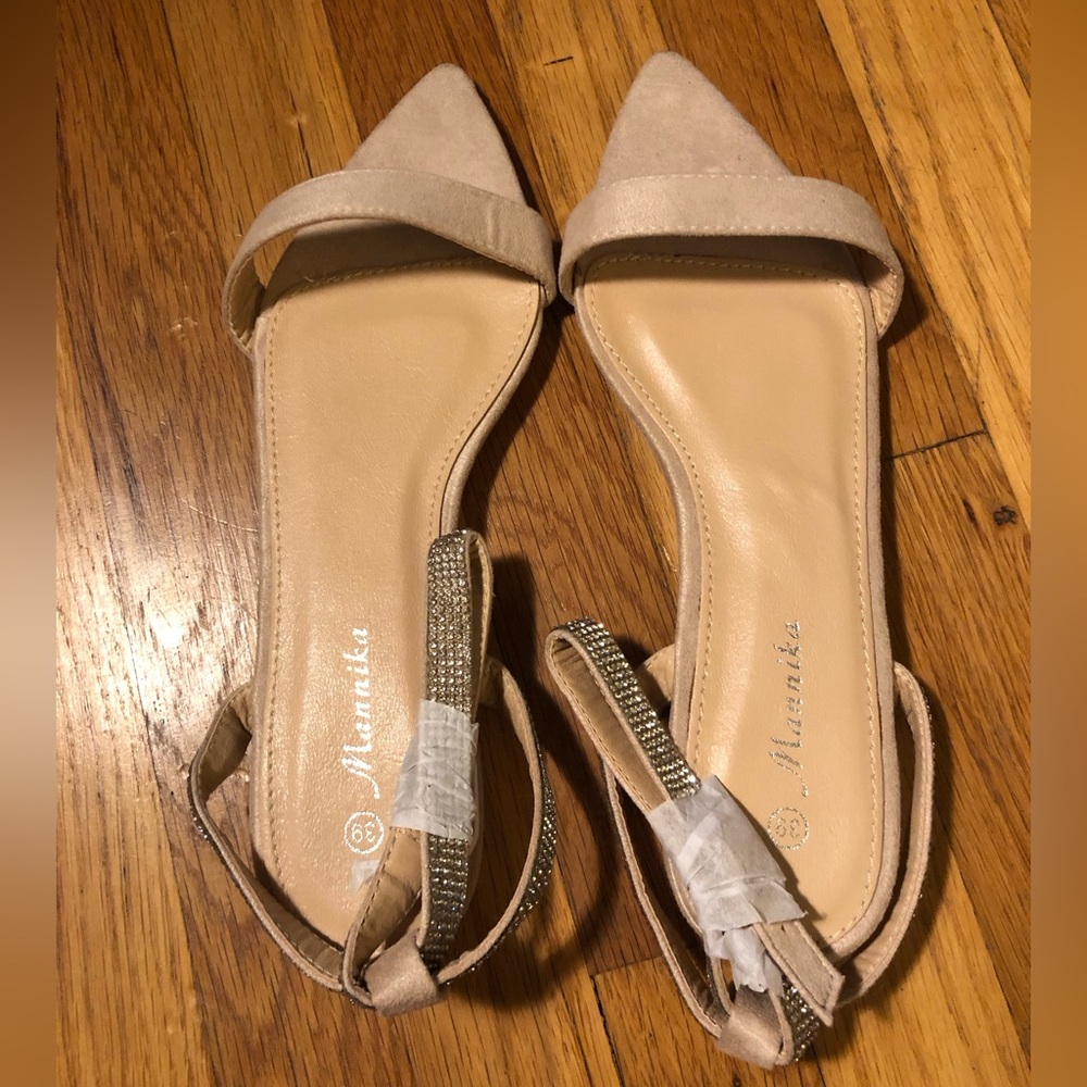 Sparkly flat sandals
